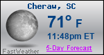 Weather Forecast for Cheraw, SC