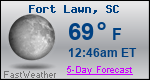 Weather Forecast for Fort Lawn, SC