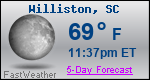Weather Forecast for Williston, SC