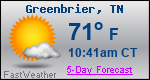 Weather Forecast for Greenbrier, TN