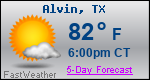 Weather Forecast for Alvin, TX