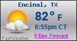 Weather Forecast for Encinal, TX