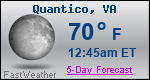 Weather Forecast for Quantico, VA
