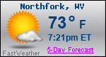 Weather Forecast for Northfork, WV
