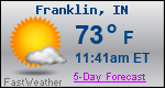Weather Forecast for Franklin, IN