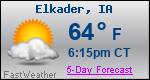 Weather Forecast for Elkader, IA