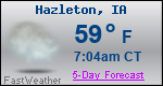 Weather Forecast for Hazleton, IA