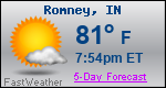 Weather Forecast for Romney, IN