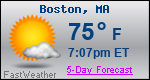 Weather Forecast for Boston, MA