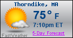 Weather Forecast for Thorndike, MA