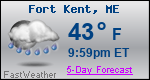 Weather Forecast for Fort Kent, ME