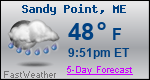 Weather Forecast for Sandy Point, ME