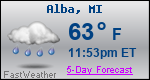 Weather Forecast for Alba, MI