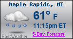 Weather Forecast for Maple Rapids, MI