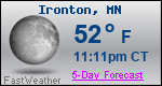 Weather Forecast for Ironton, MN