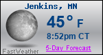 Weather Forecast for Jenkins, MN