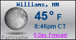 Weather Forecast for Williams, MN