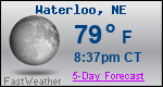 Weather Forecast for Waterloo, NE