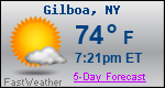 Weather Forecast for Gilboa, NY