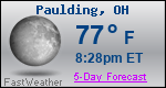 Weather Forecast for Paulding, OH