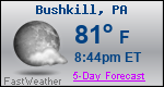 Weather Forecast for Bushkill, PA