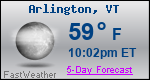 Weather Forecast for Arlington, VT