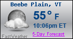 Weather Forecast for Beebe Plain, VT