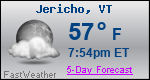 Weather Forecast for Jericho, VT