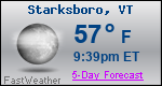 Weather Forecast for Starksboro, VT