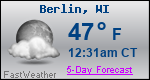 Weather Forecast for Berlin, WI