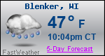 Weather Forecast for Blenker, WI