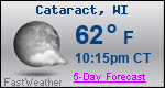 Weather Forecast for Cataract, WI