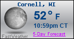 Weather Forecast for Cornell, WI
