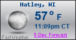 Weather Forecast for Hatley, WI