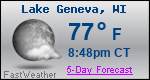 Weather Forecast for Lake Geneva, WI