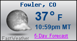 Weather Forecast for Fowler, CO