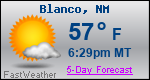 Weather Forecast for Blanco, NM