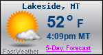 Weather Forecast for Lakeside, MT