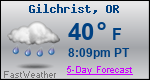 Weather Forecast for Gilchrist, OR