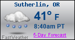 Weather Forecast for Sutherlin, OR