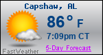 Weather Forecast for Capshaw, AL