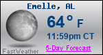 Weather Forecast for Emelle, AL