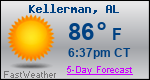 Weather Forecast for Kellerman, AL