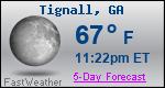 Weather Forecast for Tignall, GA