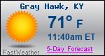 Weather Forecast for Gray Hawk, KY
