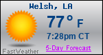 Weather Forecast for Welsh, LA
