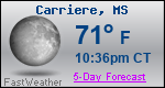 Weather Forecast for Carriere, MS