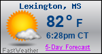 Weather Forecast for Lexington, MS