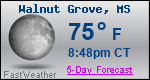 Weather Forecast for Walnut Grove, MS