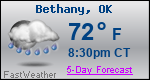 Weather Forecast for Bethany, OK